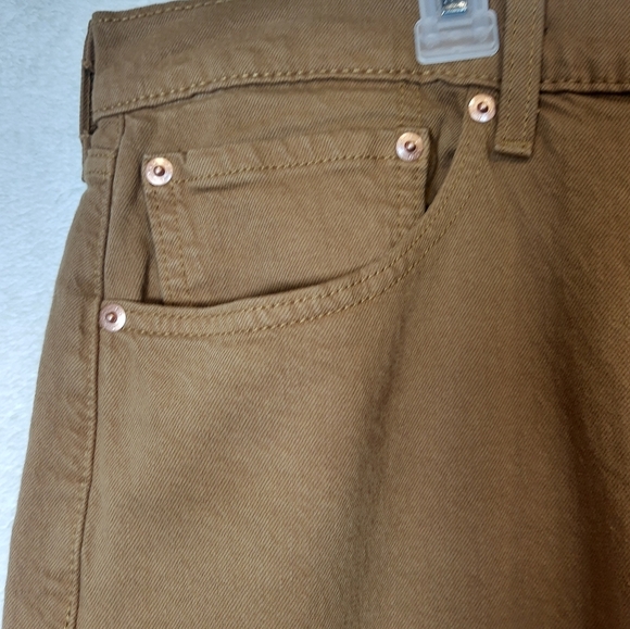 Levi's Men's 505 Regular Fit Jeans Medal Bronze Dark Khaki Size 38x34 - Picture 7 of 14